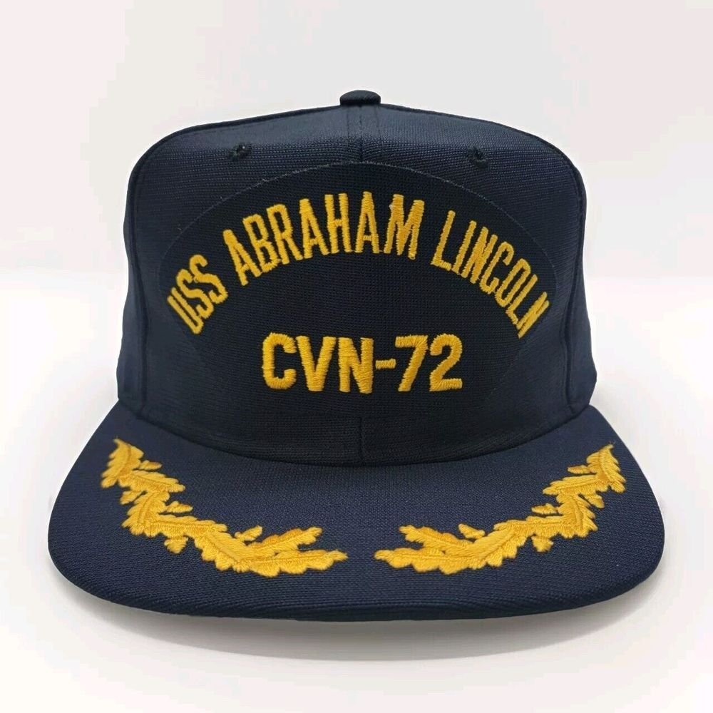 USS‎ Abraham Lincoln Cap VIP Hat CVN 72 Military Collectible Vintage New Era USA